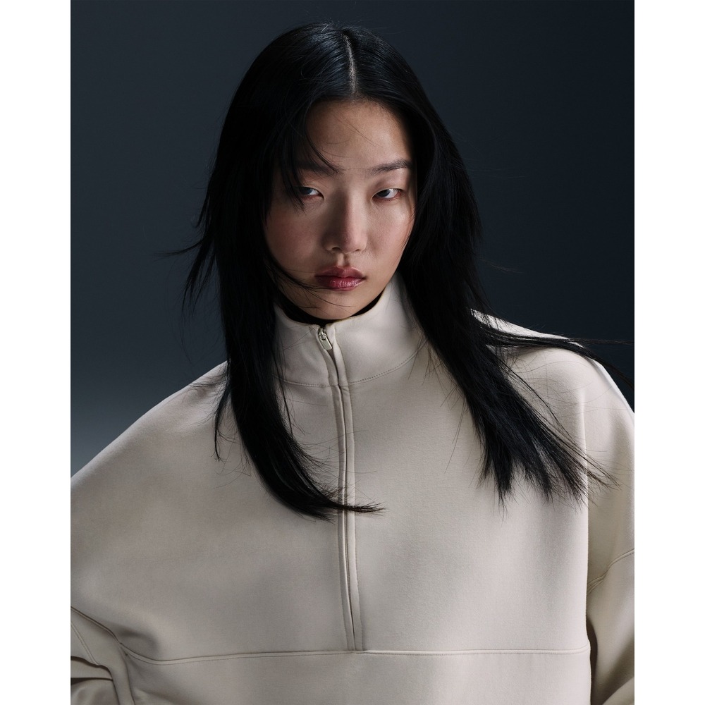 Nike Sportswear Tech Fleece 24/7 Quarter-Zip Pullover Light Orewood Brown NEW S - Picture 3 of 7